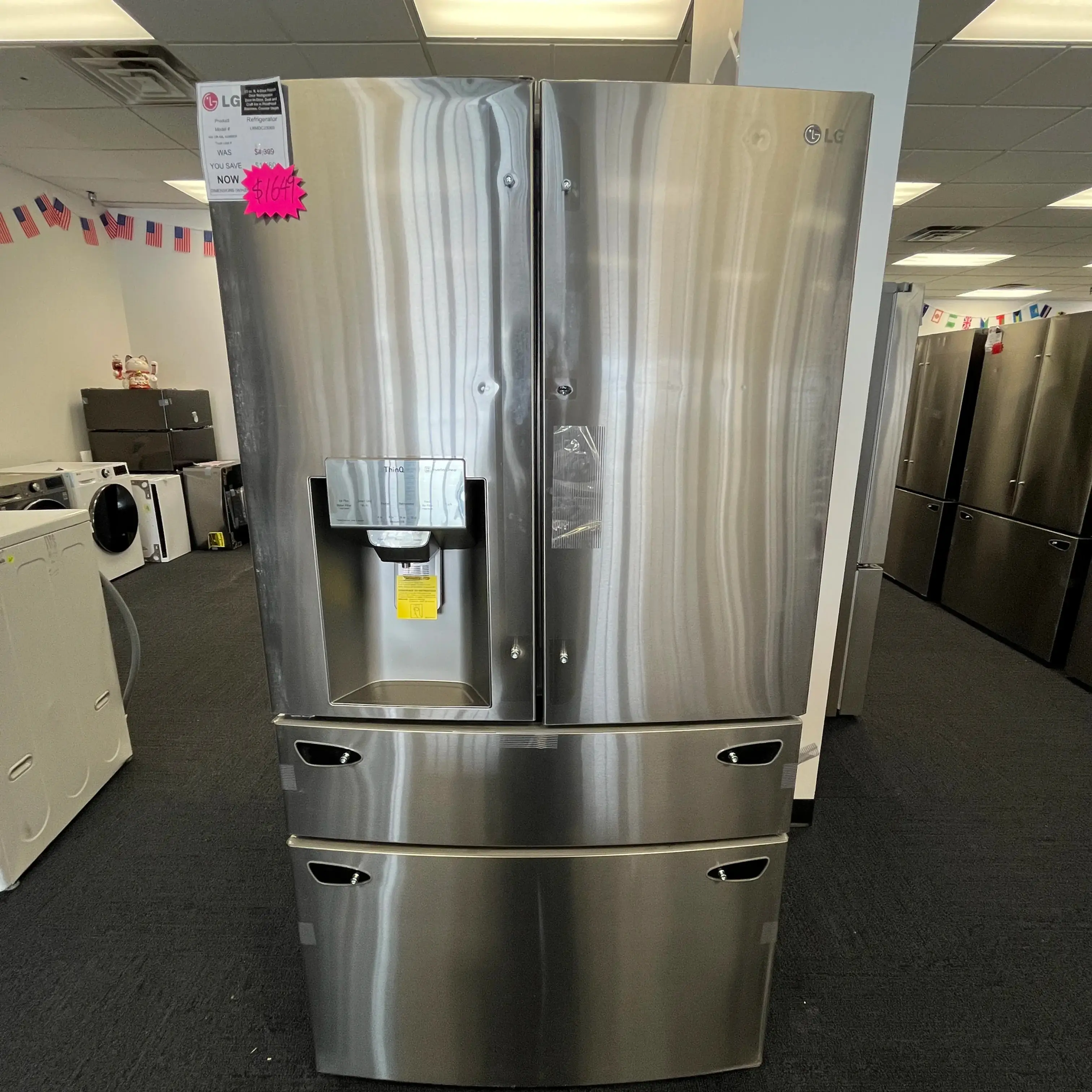 23 cu. ft. 4-Door French Door Refrigerator Door-In-Door, Dual and Craft Ice in P