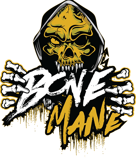 Bonemane - Logo - Black - Yellow Outline