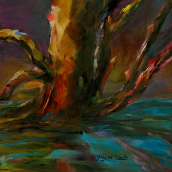 Original Oil painting of Wetland Tree Remnant II in the Landscapes collection. This painting is Sold.