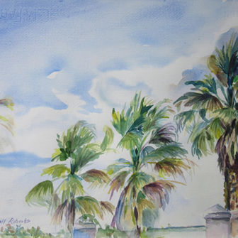 Original Watercolor painting of Jea Ju Island in the Landscapes collection. This painting is For Sale.
