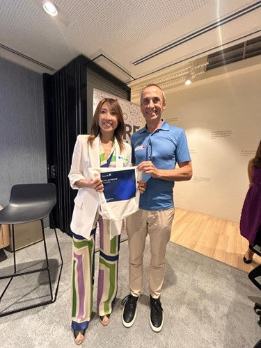 Pricilla pictured with Munich Re’s CEO, Tobias Frenz