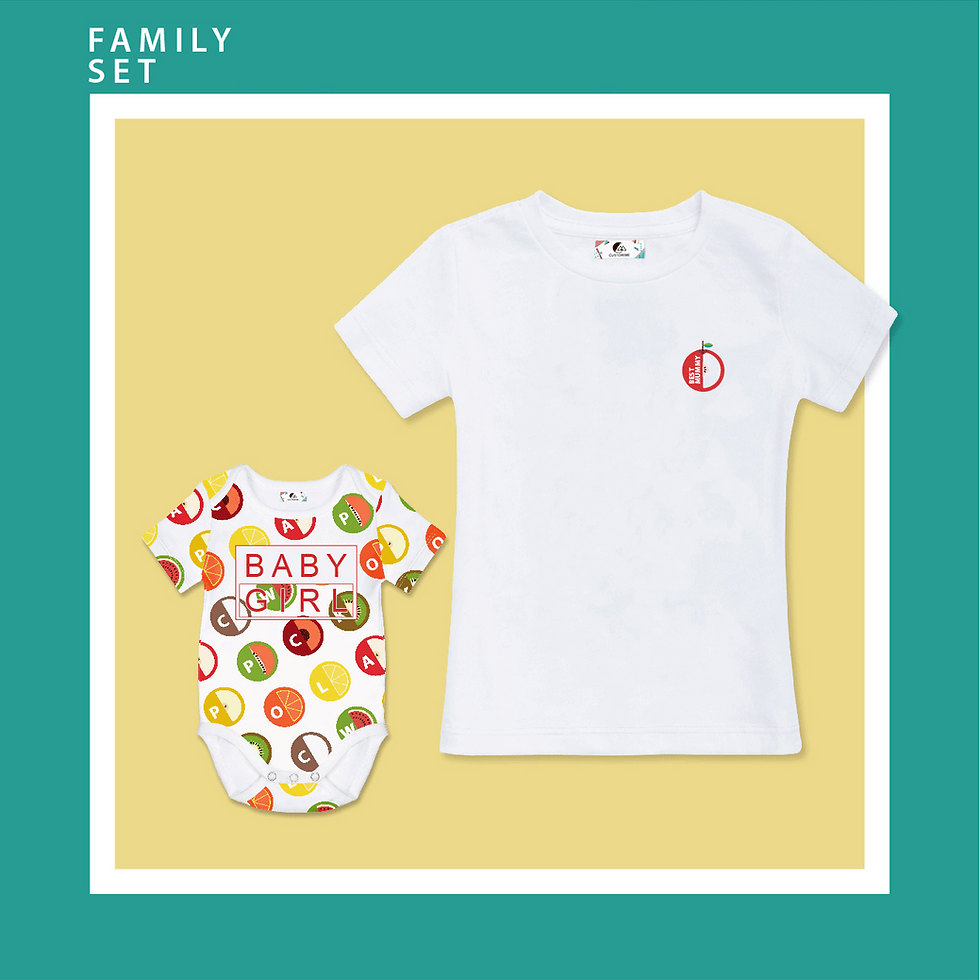 Name the Fruit Girl & Mum Matching Set (Baby)