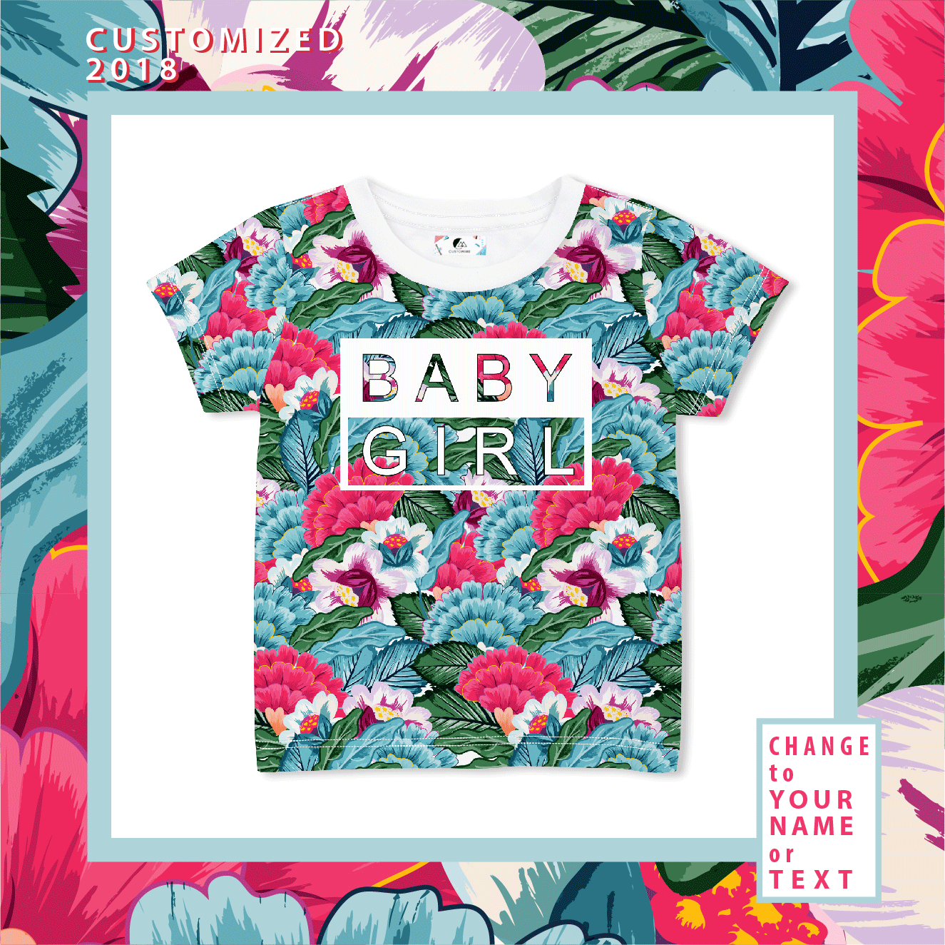 Berry Flowers Black Kids' T-shirt (USA Size)