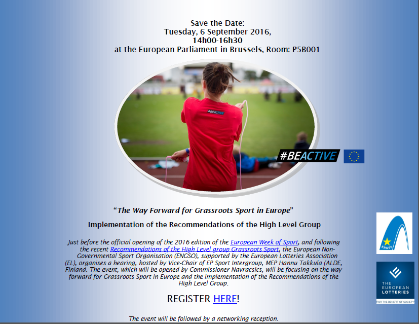 Hearing "The Way Forward for Grassroots Sport in Europe"