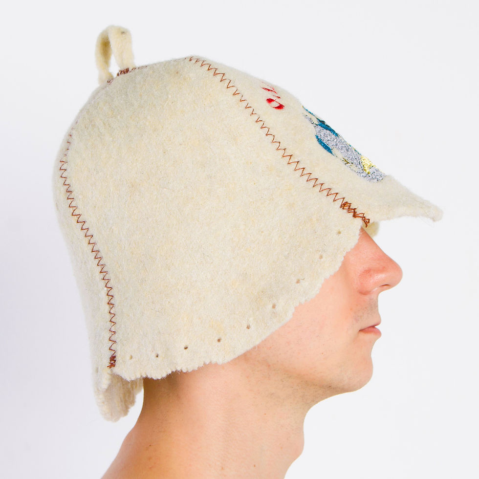 Thumbnail: Ukrainian Wool Sauna Hat Oligarch for Sauna Banya Bath House