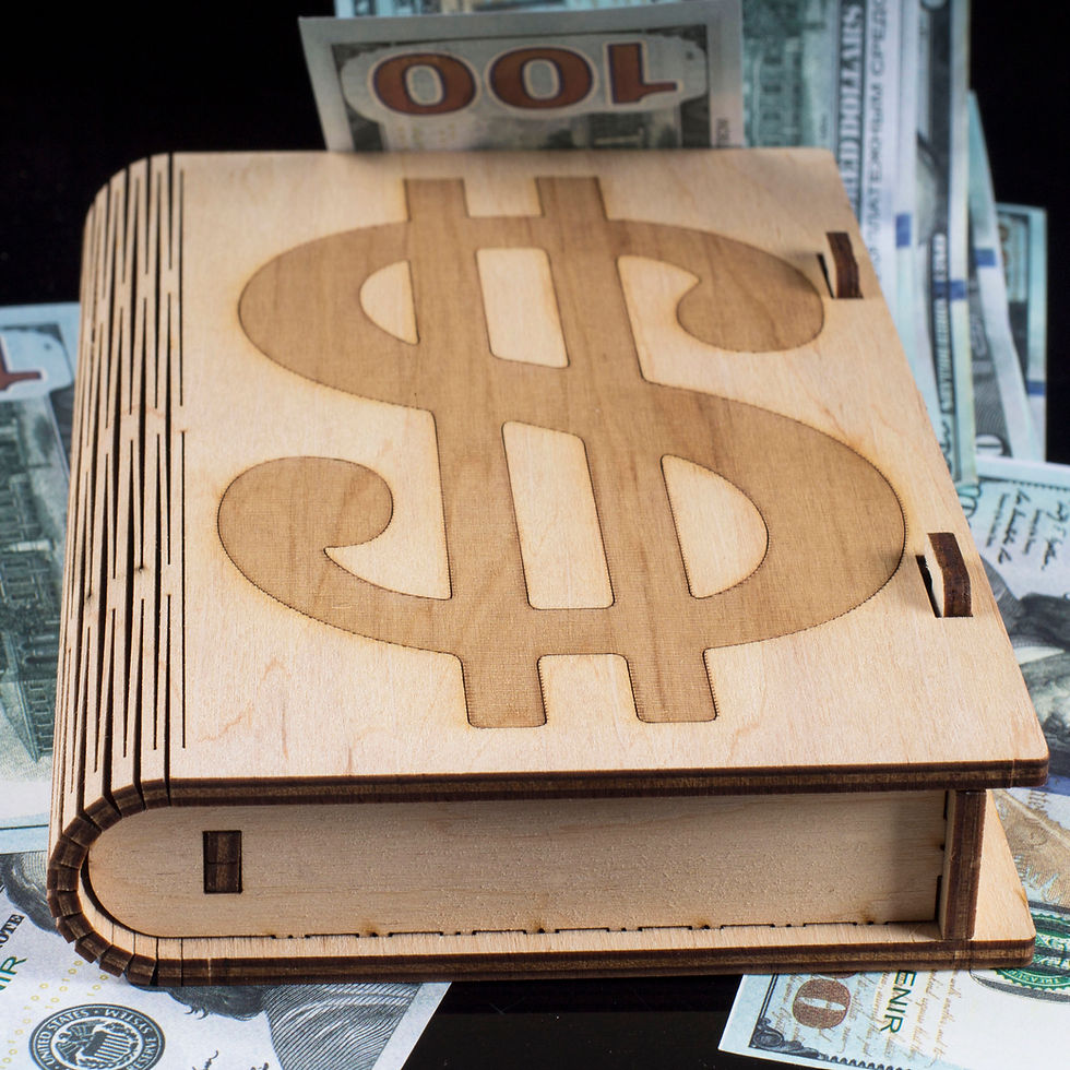 Thumbnail: Wooden Cash Box with Lock Dollar Sign