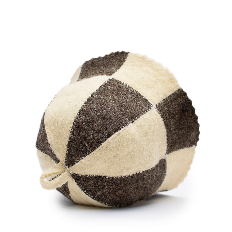Thumbnail: Wool Sauna Hat Embroidered Cell