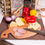 Thumbnail: 10.5x11.5’’ Wooden Cutting Board with Handle for Kitchen