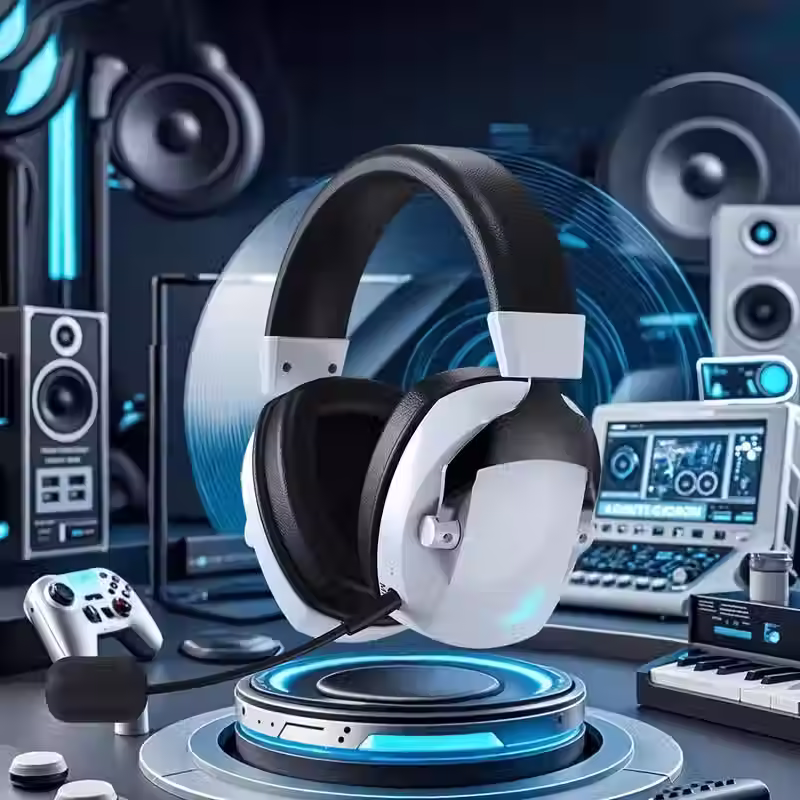 Wireless gaming headset compatible with PC, PS5, XBOX and gaming consoles