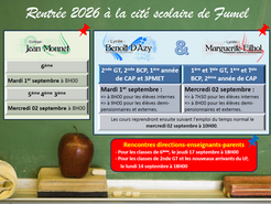 Rentrée 2026 à la cité scolaire de Fumel