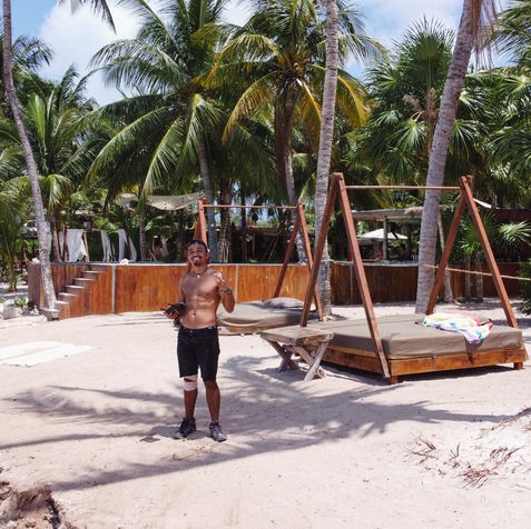 Viajero en Isla Mujeres, México 