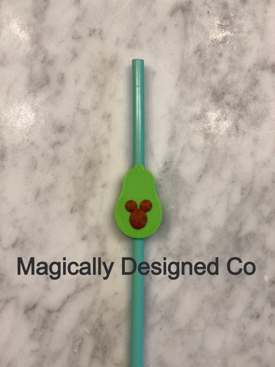 Avocado Mouse Seed Straw Topper