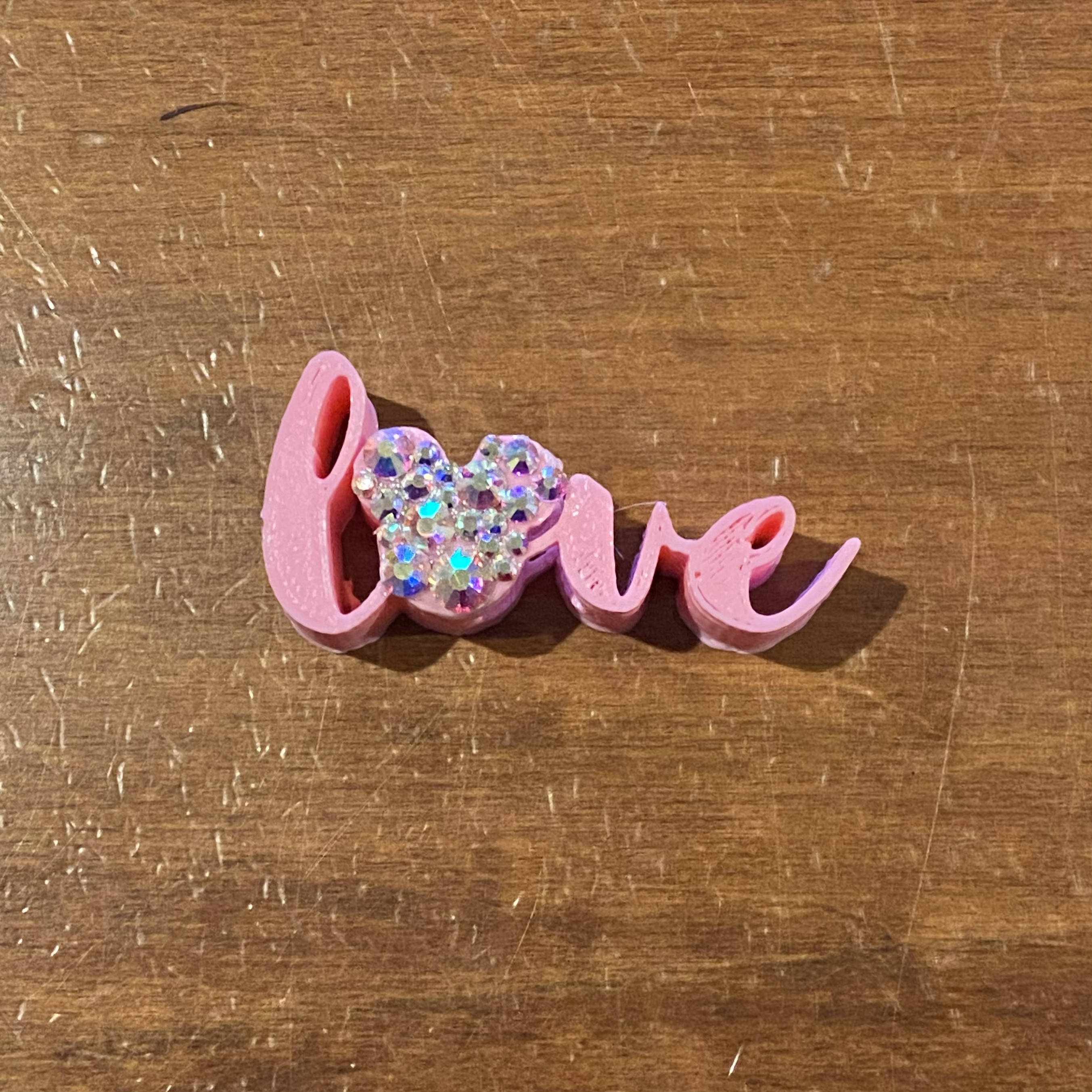 Cursive Love Straw Topper - Plain or Bling