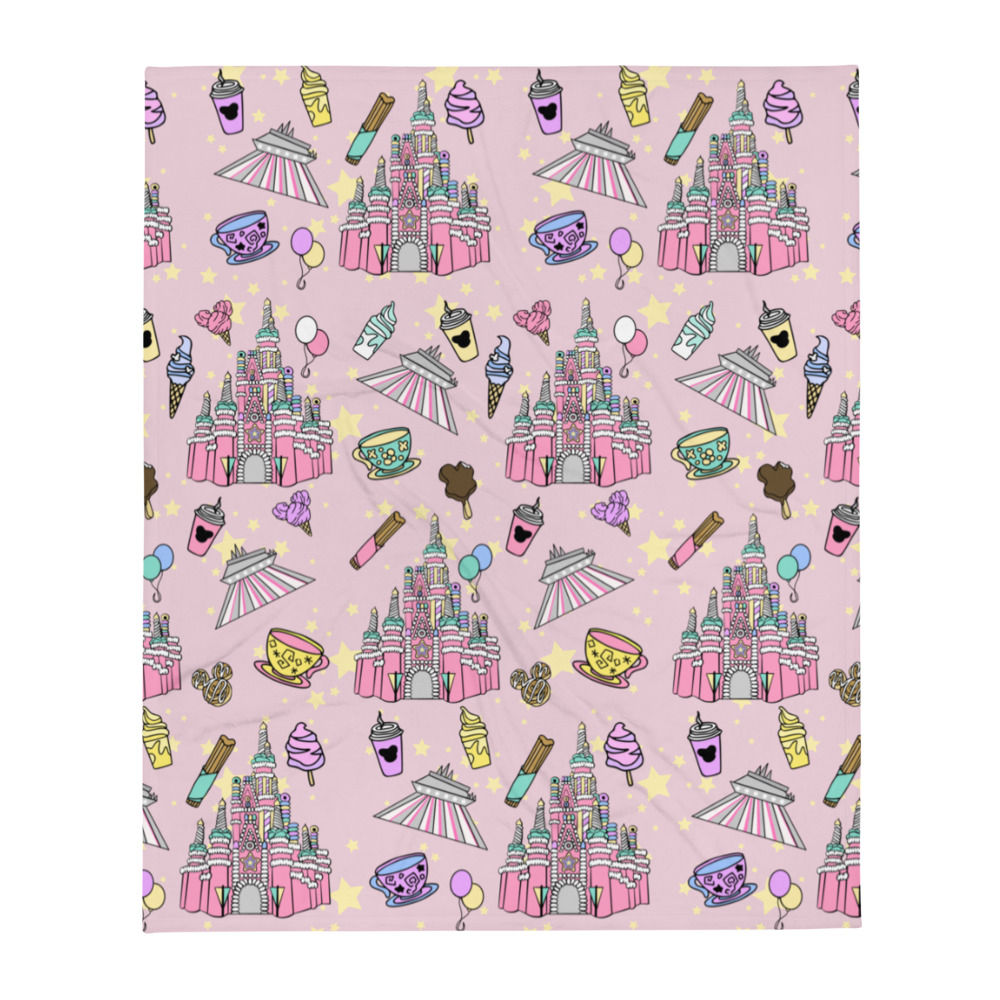 Park Days Pink Throw Blanket Pink