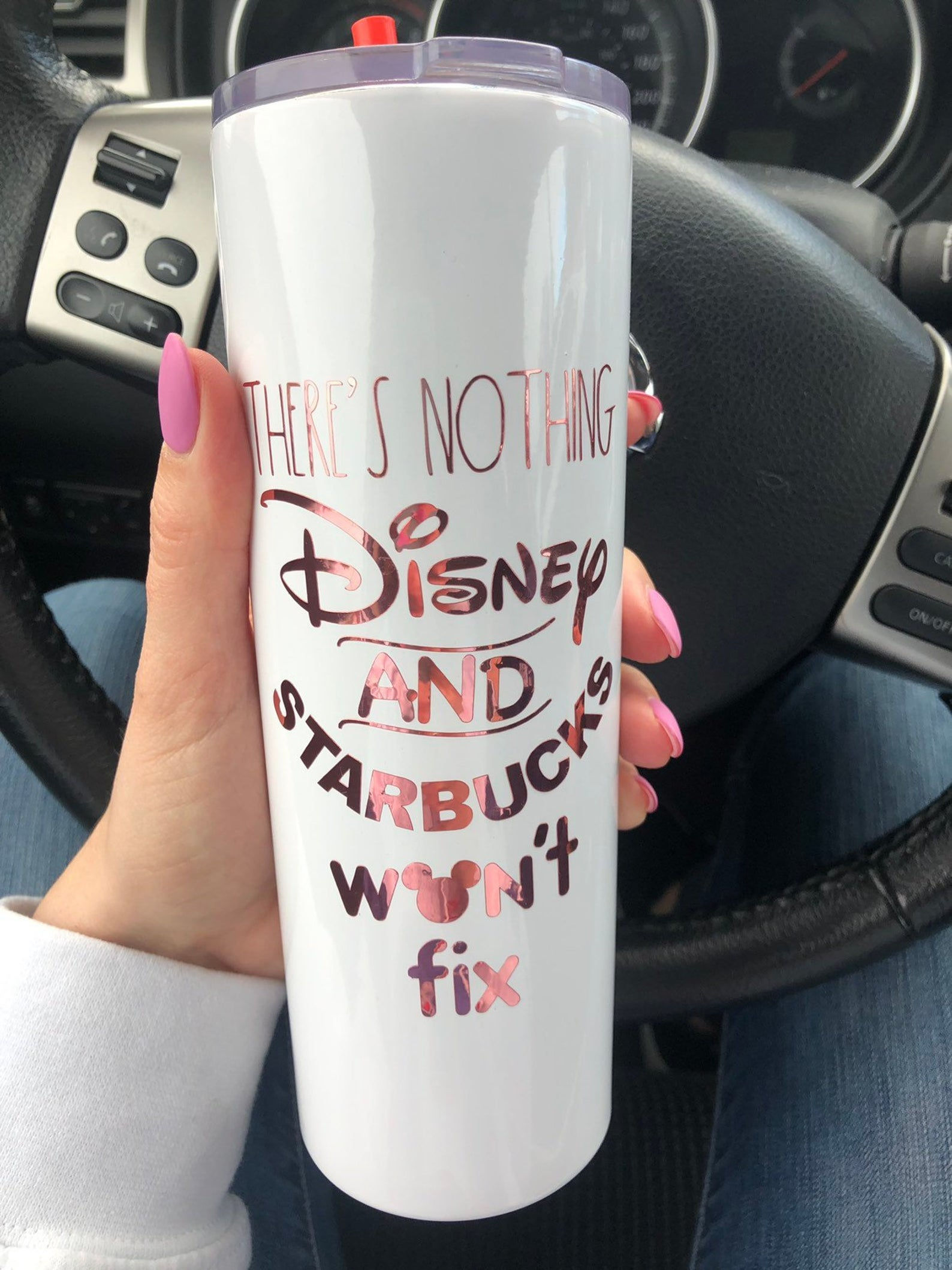 There's Nothing D*$ney and Starbucks Won't Fix Skinny Steel Tumbler