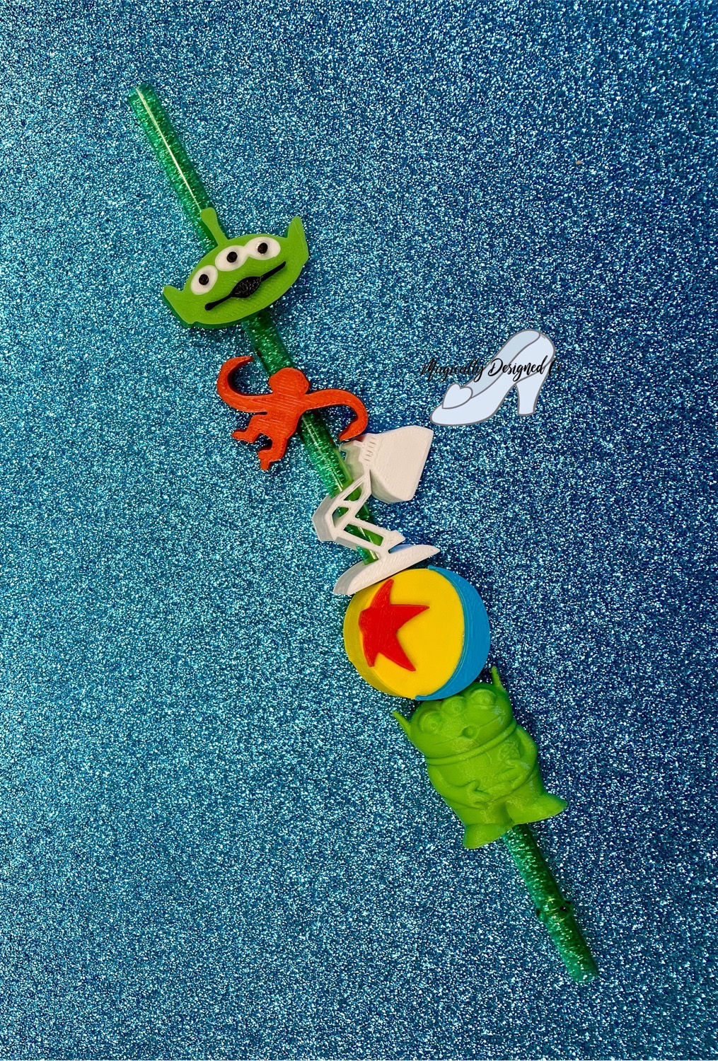 Pixar Ball and Lamp Straw Toppers