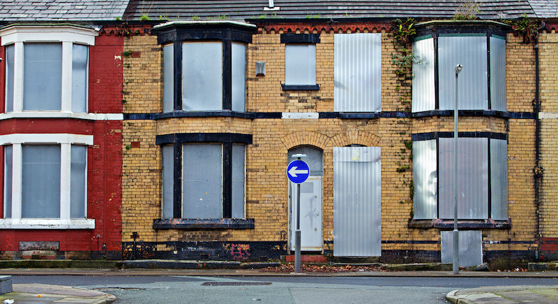 Row of void properties in need of React Specialist Cleaning