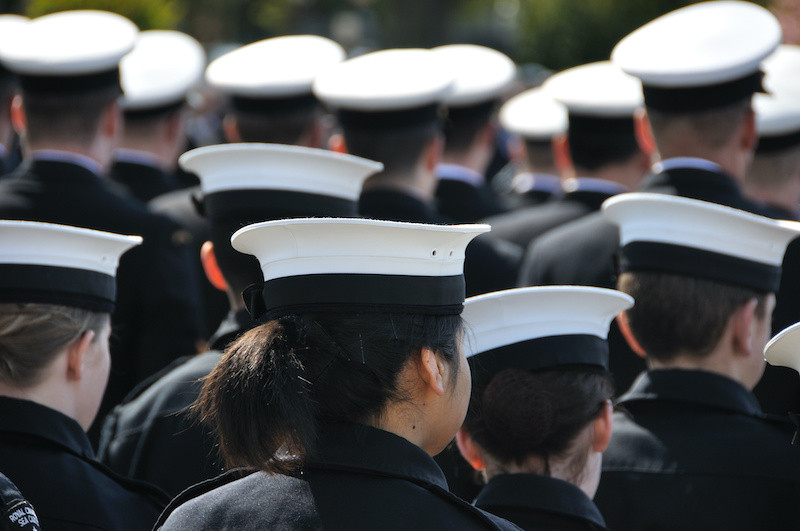 Sea cadets on parade