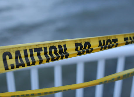 Incident tape protecting an area in need
