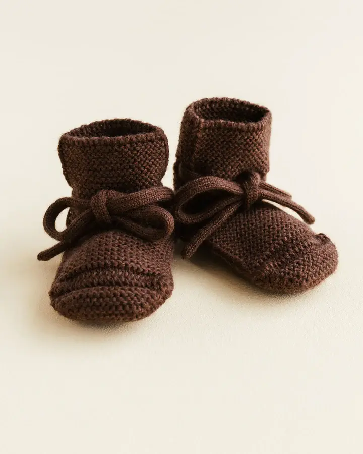Hvid - Booties Dark brown