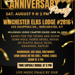 Winchester Elks Lodge #2816 Celebrates 25 Years of Community Service.