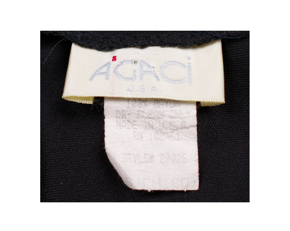 Thumbnail: 1980's Abaci Sheer Black Halter Dress w/Built In Slip