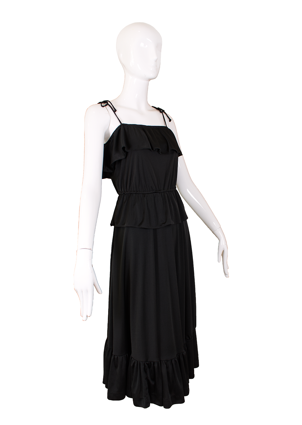 Thumbnail: 70's/80's Black Tiered Disco Dress