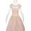 Thumbnail: 1950's Tan/White Gingham Dress w/Rhinestone Buttons