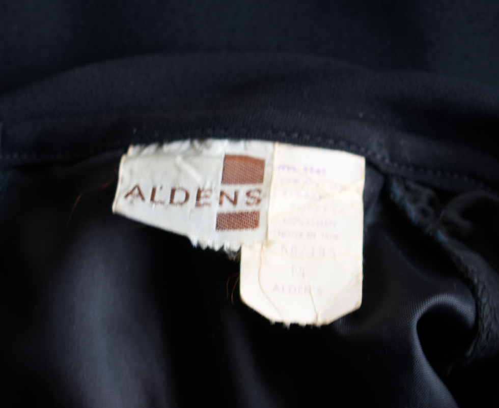 Thumbnail: 1960's Alden's Wiggle Dress w/Black Mesh Yoke