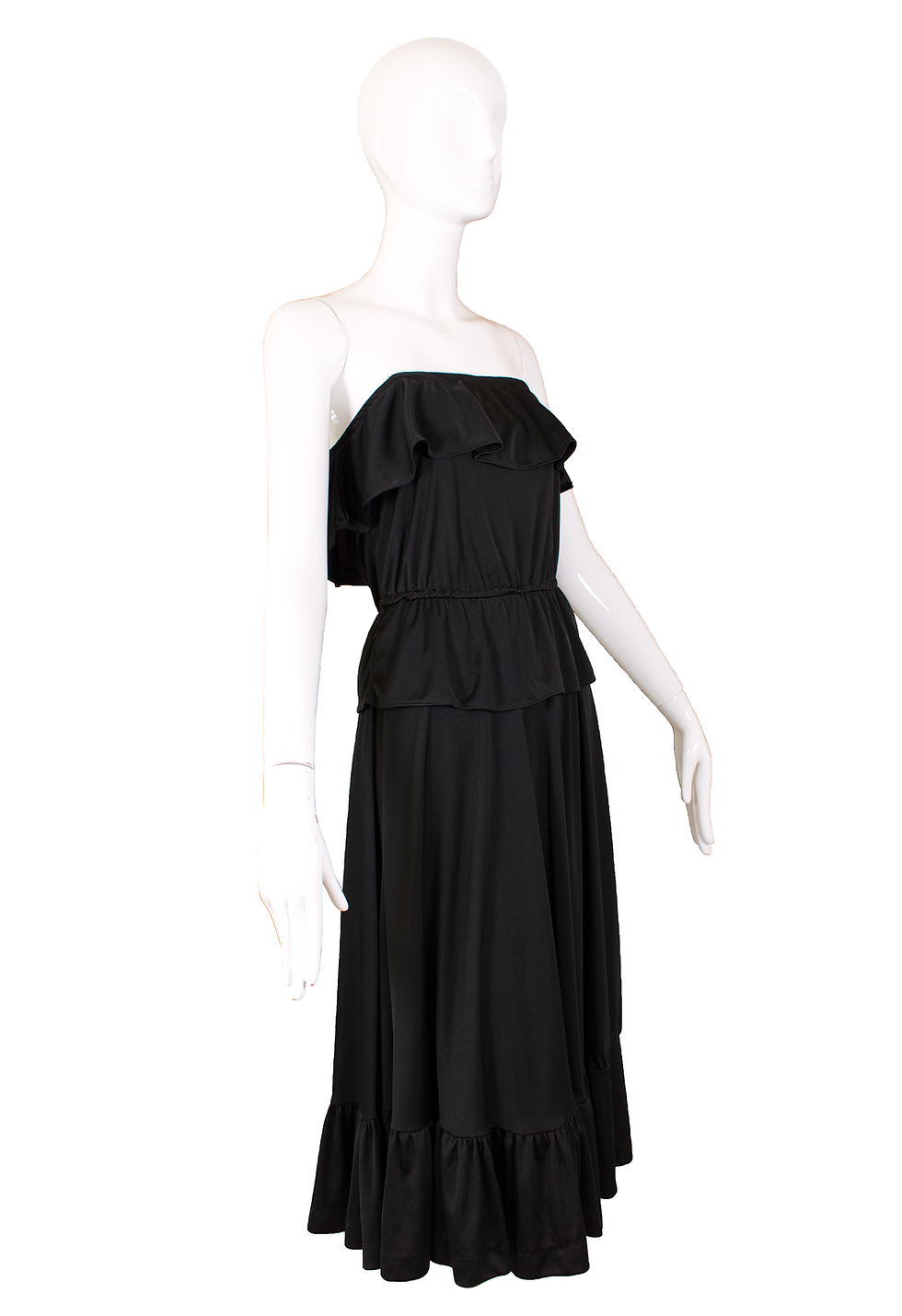 Thumbnail: 70's/80's Black Tiered Disco Dress