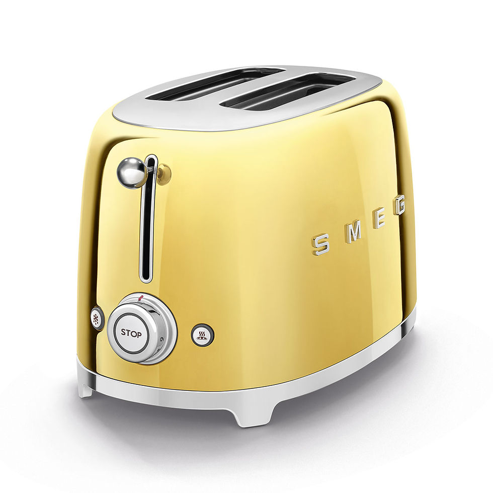 Thumbnail: SMEG Toaster 2 slice Gold, Glossy 50's Style Aesthetic