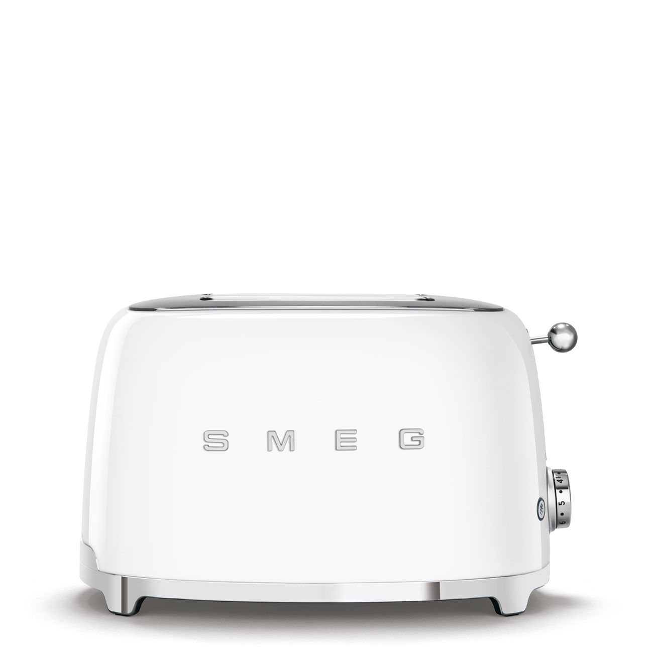 SMEG Toaster 2 slice White, Glossy 50's Style Aesthetic