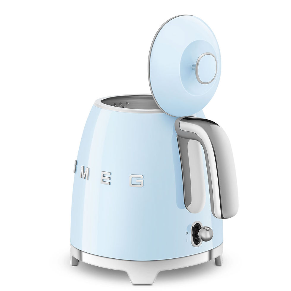 Thumbnail: SMEG Mini Kettle 0.8 L Capacity Pastel Blue, Glossy 50's Style
