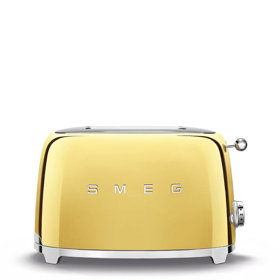 Thumbnail: SMEG Toaster 2 slice Gold, Glossy 50's Style Aesthetic