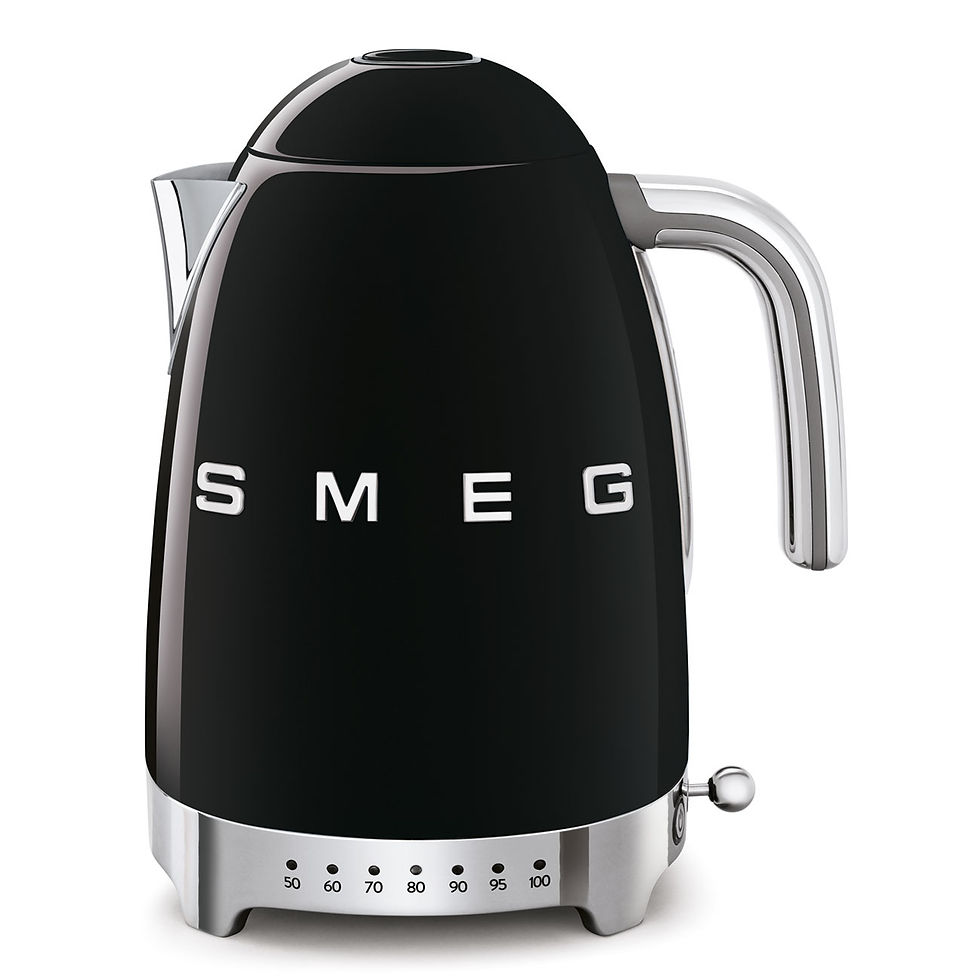 Thumbnail: SMEG Temperature Kettle 1.7 L Capacity Black, Glossy 50's Style