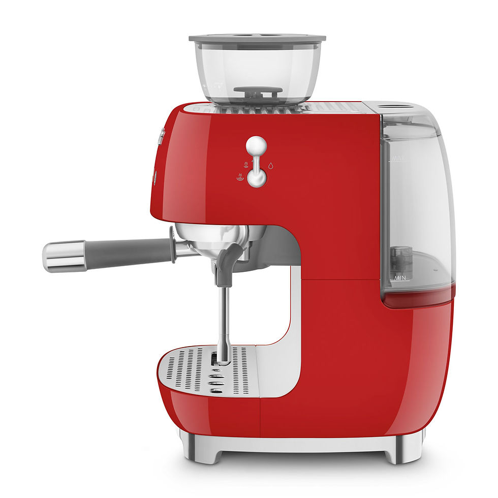 Thumbnail: SMEG Espresso Coffee Machine with Grinder Red, 50's Style Aesthetic