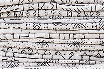 Black Pattern on White Fabric
