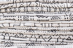 Black Pattern on White Fabric