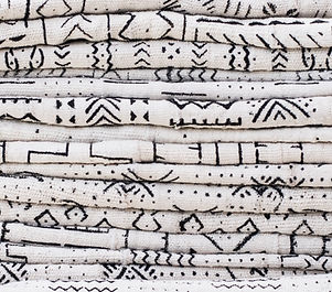 Black Pattern on White Fabric