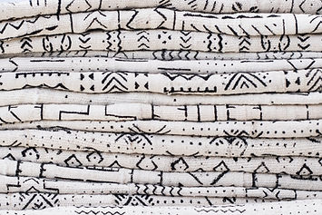 Black Pattern on White Fabric