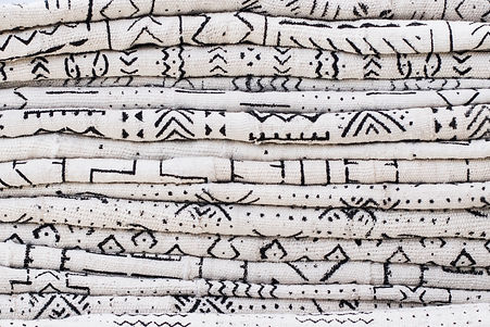 Black Pattern on White Fabric
