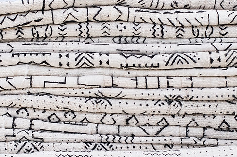 Black Pattern on White Fabric