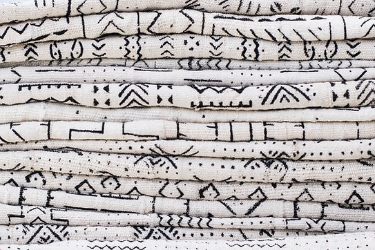 Black Pattern on White Fabric