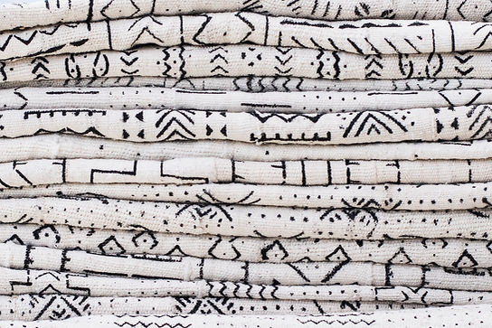Black Pattern on White Fabric