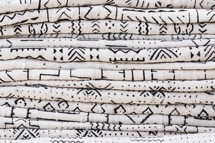 Black Pattern on White Fabric