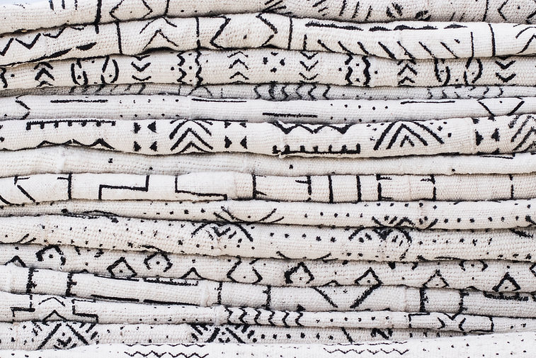Black Pattern on White Fabric