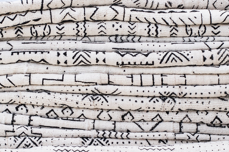 Black Pattern on White Fabric