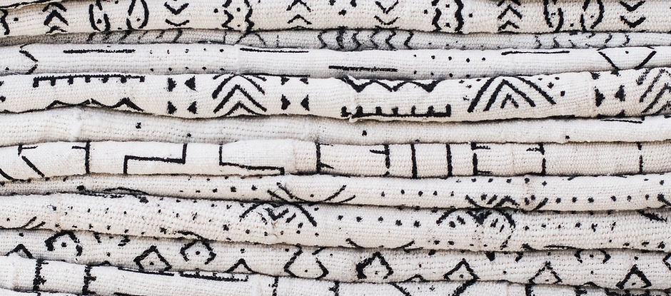 Black Pattern on White Fabric