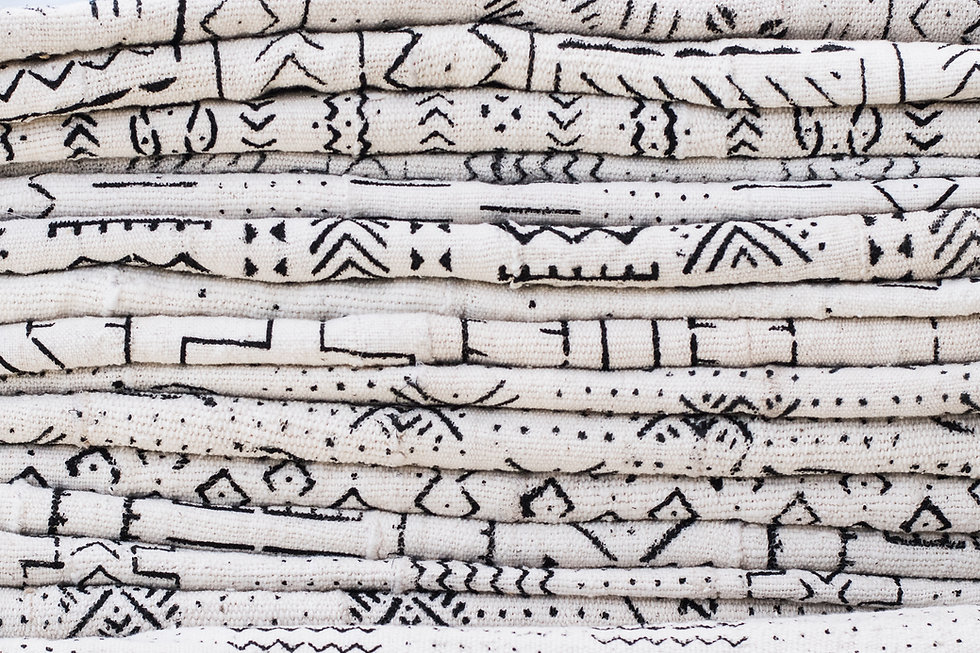 Black Pattern on White Fabric