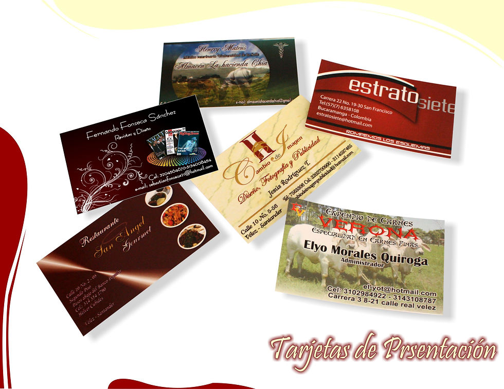 Tarjetas de Presentación